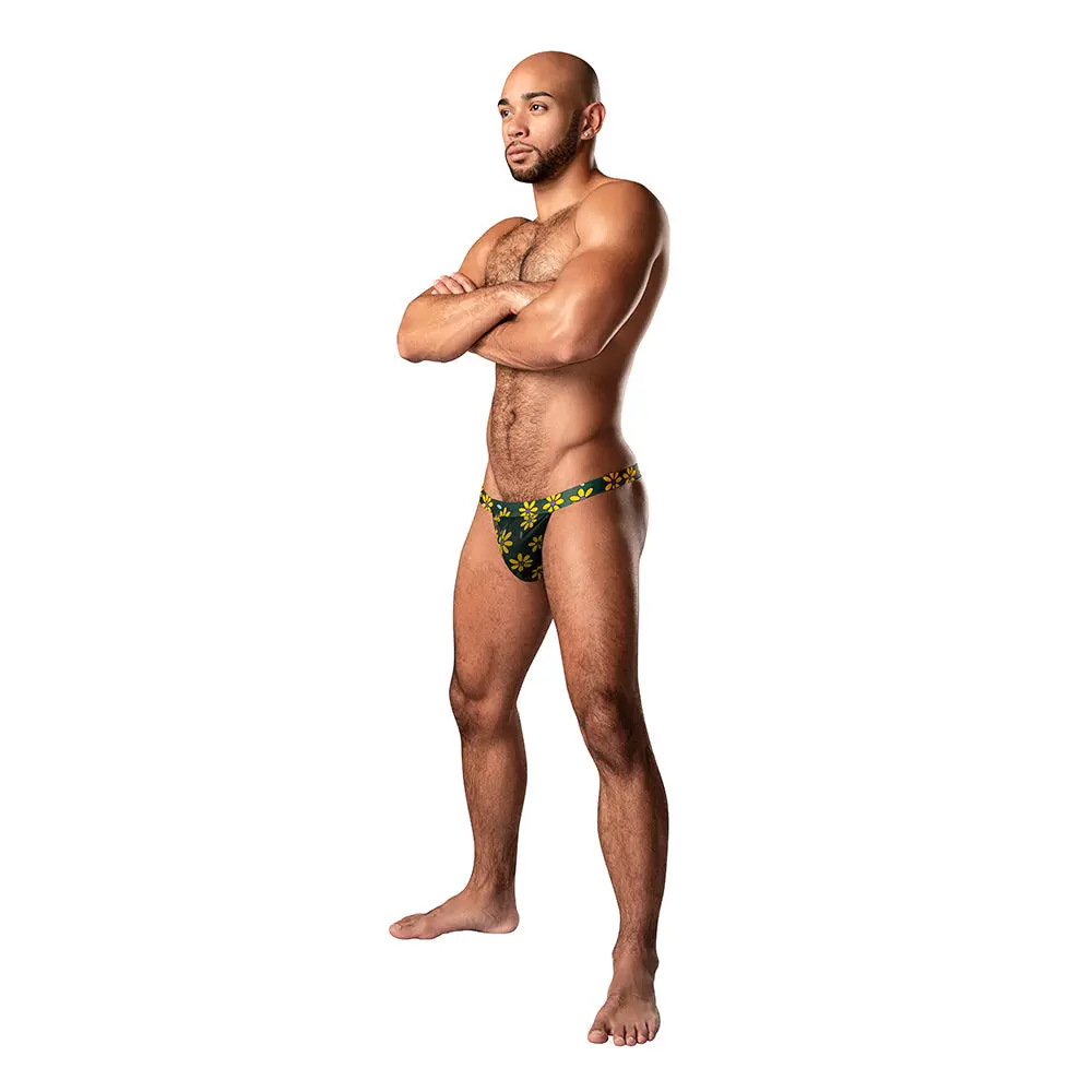 Male Power Petal Power Micro Thong Daisy Print S/M 1