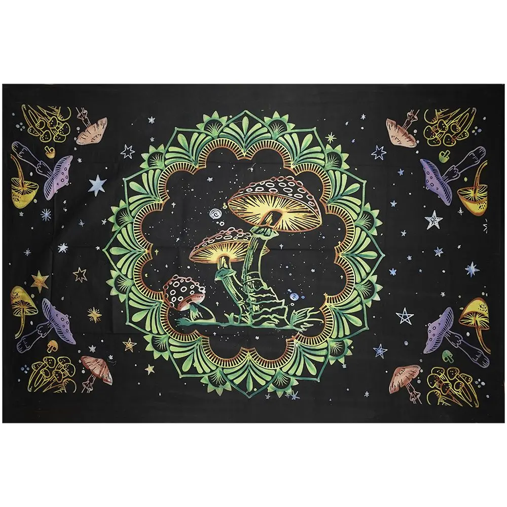 Threadheads Mushroom Mandala Tapestry - 55"X83" 1