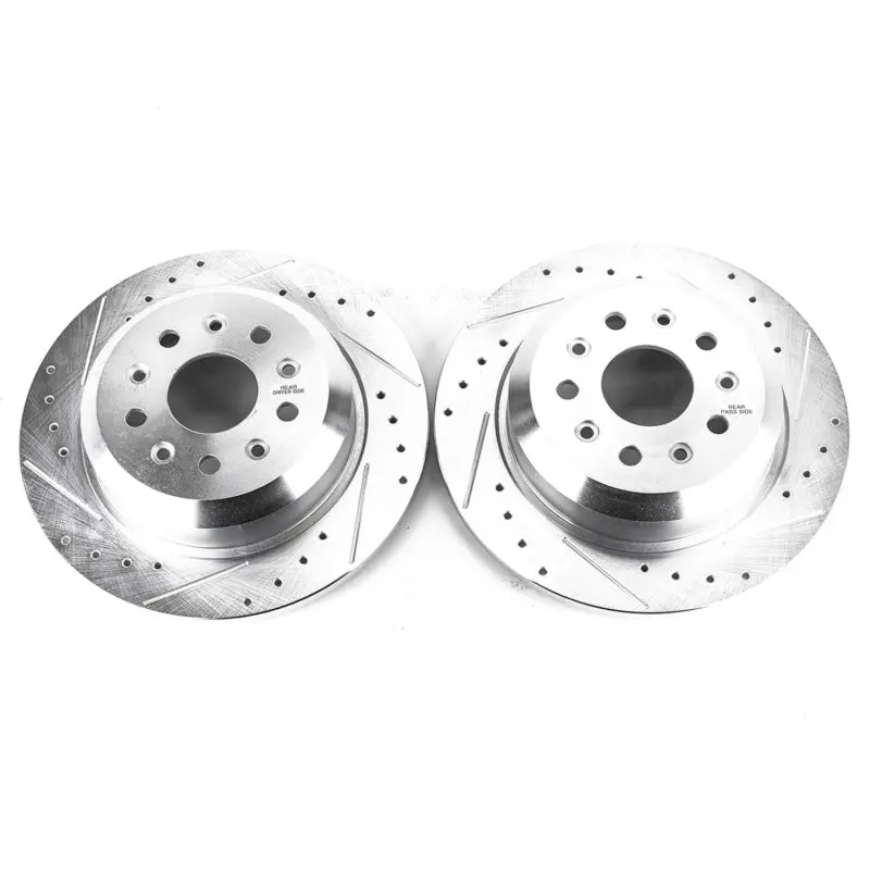Power Stop 18-19 Jeep Wrangler Rear Evolution Drilled & Slotted Rotors - Pair 1