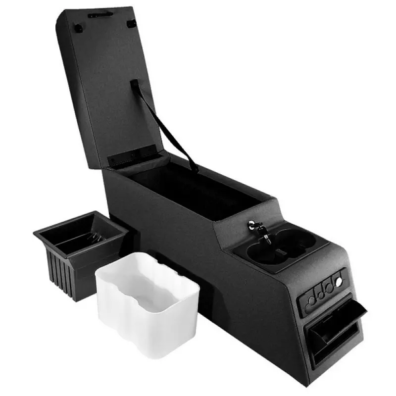 Rugged Ridge Ultimate Locking Console Black Denim 76-95 Jeep Cj&Wrangl 1