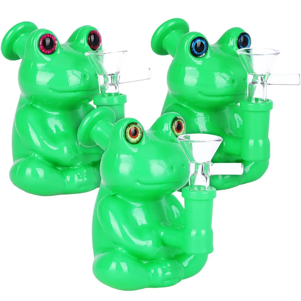 Froggy Glass Water Pipe - 4.25" / 14Mm F / Colors Vary 1