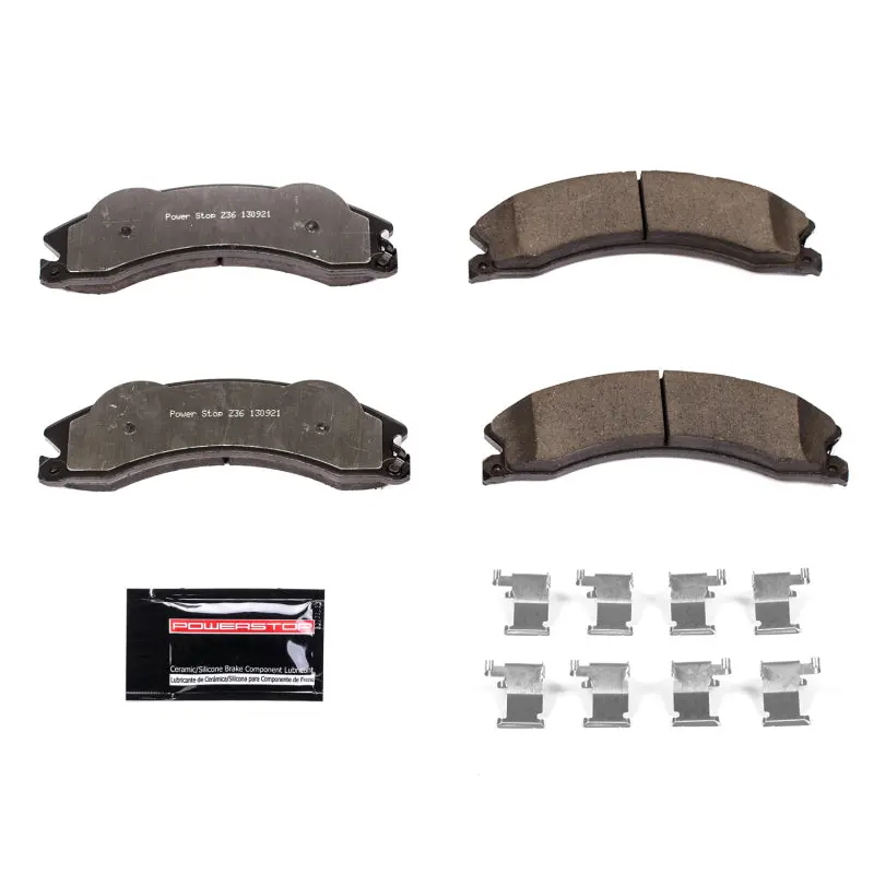 Power Stop 2011 Chevrolet Silverado 2500 Hd Front Or Rear Z36 Truck & Tow Brake Pads W/Hardware 1