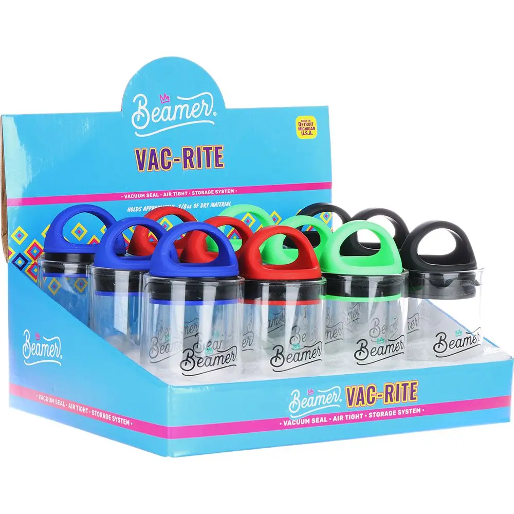 Beamer Vac-Rite Vacuum-Sealing Airtight Jar - 3.5G / 12Ct 1
