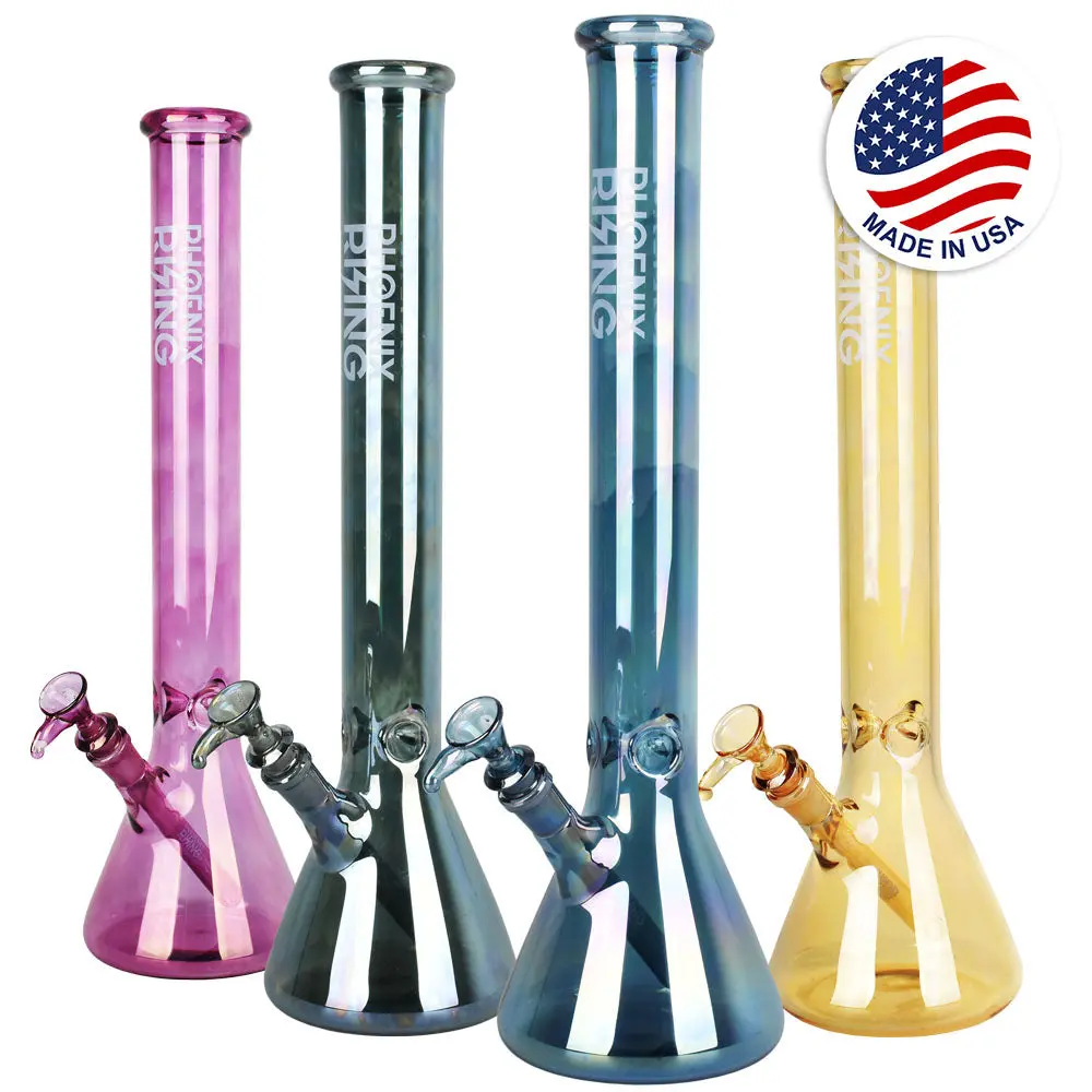 Phoenix Rising Shine Tall Beaker Water Pipe-18"/14Mm F/Clrs Vry 1