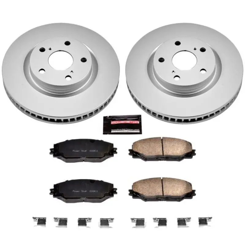 Power Stop 09-10 Pontiac Vibe Front Z17 Evolution Geomet Coated Brake Kit 1