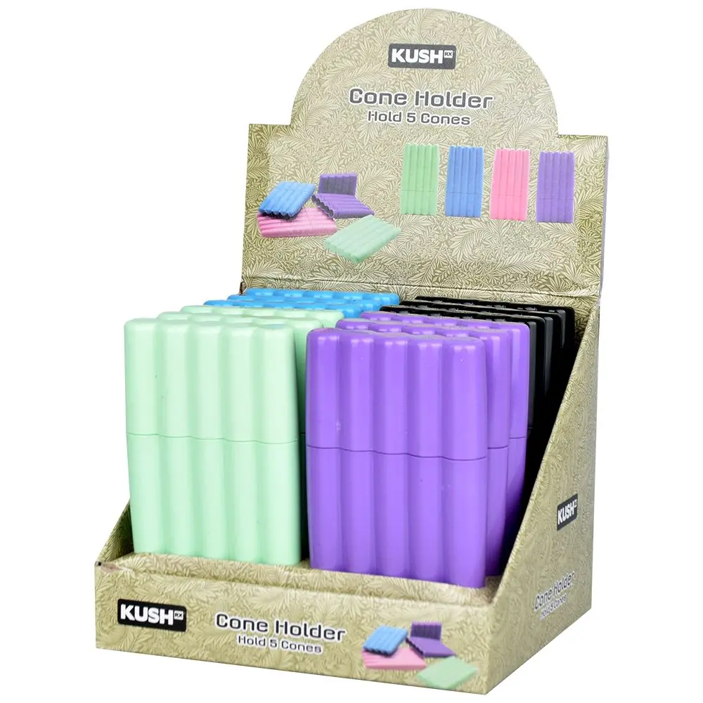 Kush Rx Solid Color Five Cone Storage Case 12Ct 1