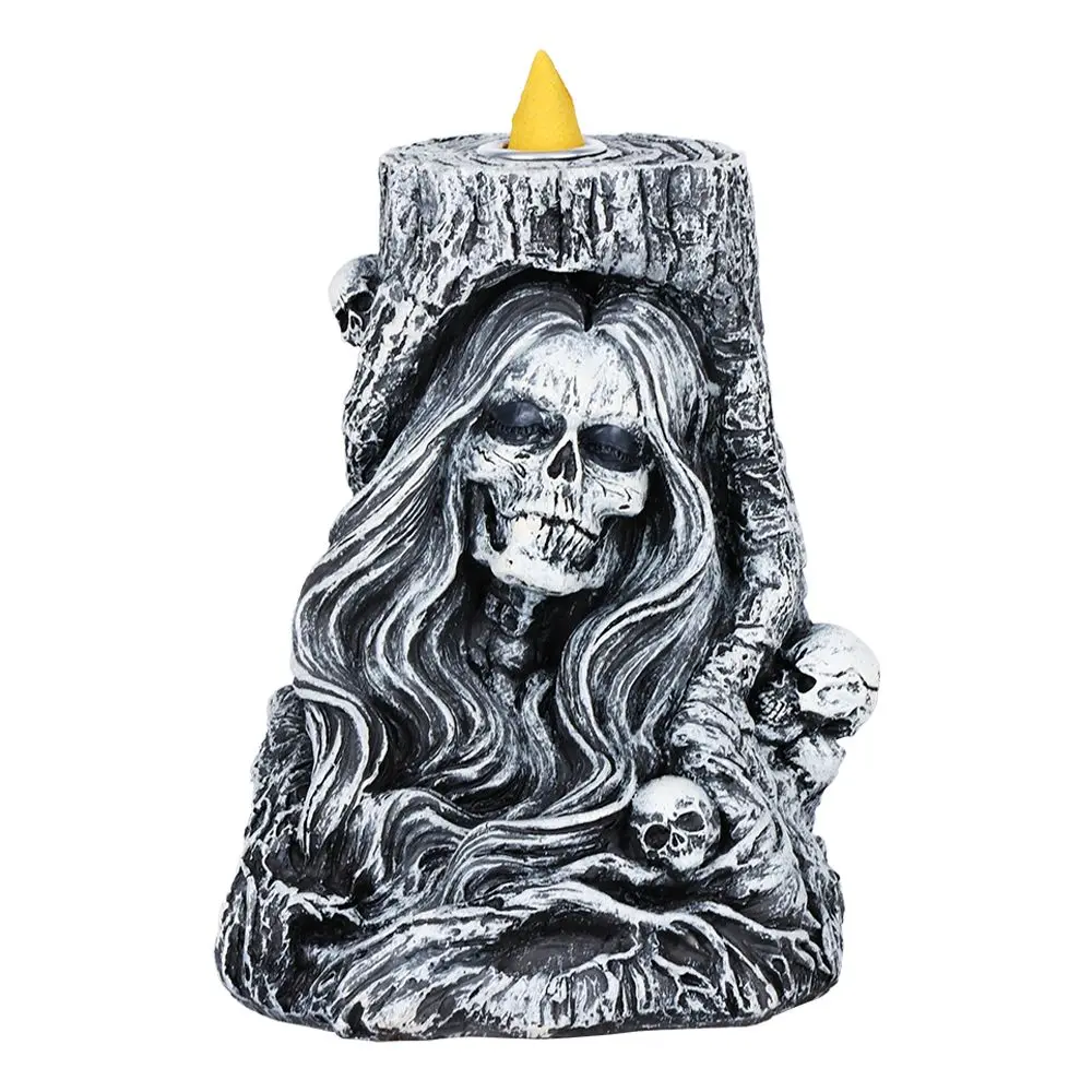 Death Tree Polyresin Backflow Incense Burner - 6" 1