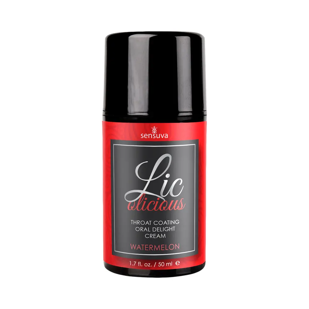 Sensuva Lic-O-Licious Throat Coating Oral Delight Cream Watermelon 1.7 Oz. 1