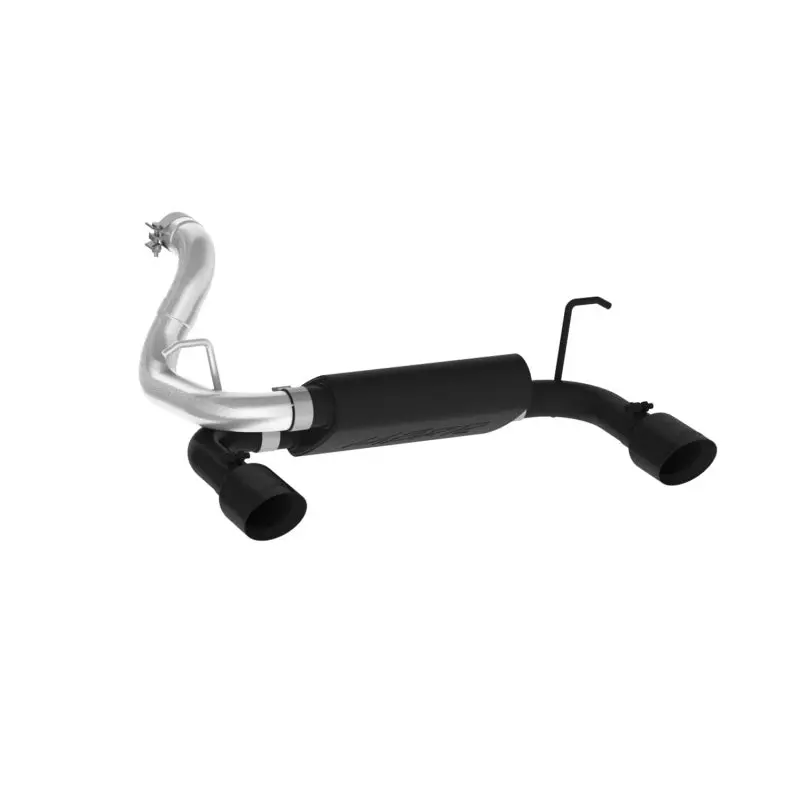 Mbrp 2018+ Jeep Wrangler (Jl) 3.6L V6 Dual Rear Exit Axle Back Blk Exhaust System 1