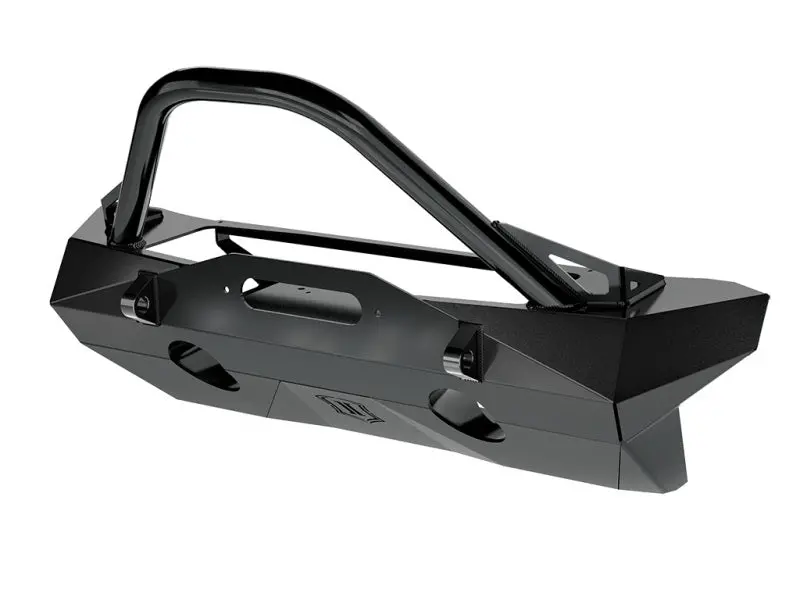 Icon 2018+ Jeep Wrangler Jl / 2020+ Jeep Gladiator Jt Pro Recessed Impact Front Bumper W/Bar & Tabs 1