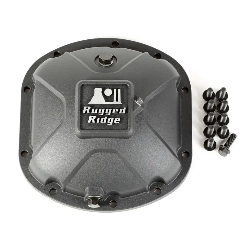 Rugged Ridge Boulder Aluminum Differential Cover Dana 30 Black 1