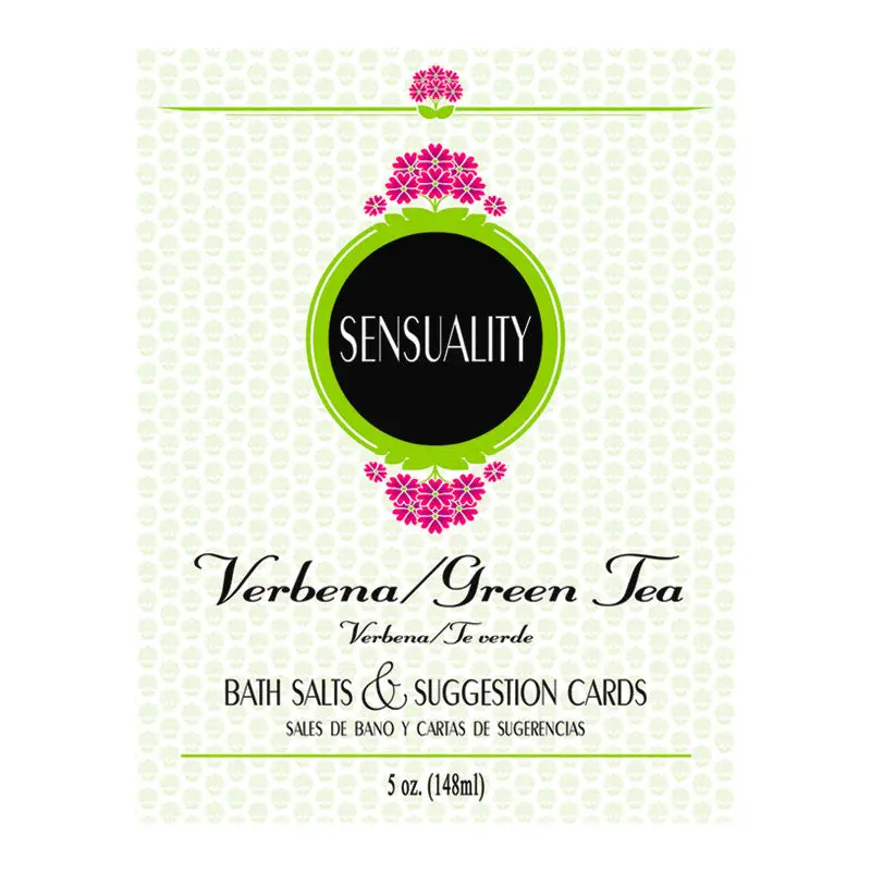 Sensuality Bath Salts & Suggestion Cards - Verbena/Green Tea 1