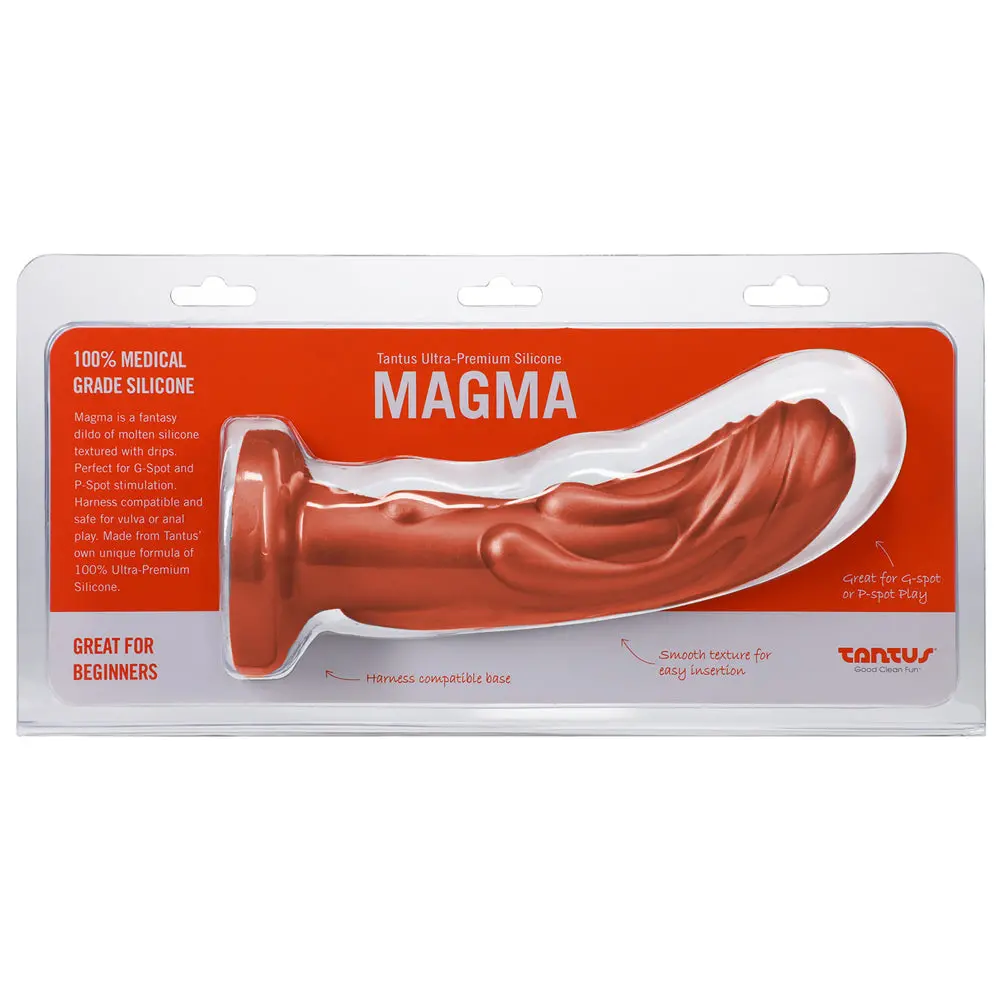 Tantus Magma 7 In. Fantasy Dildo Medium-Firm Copper 1