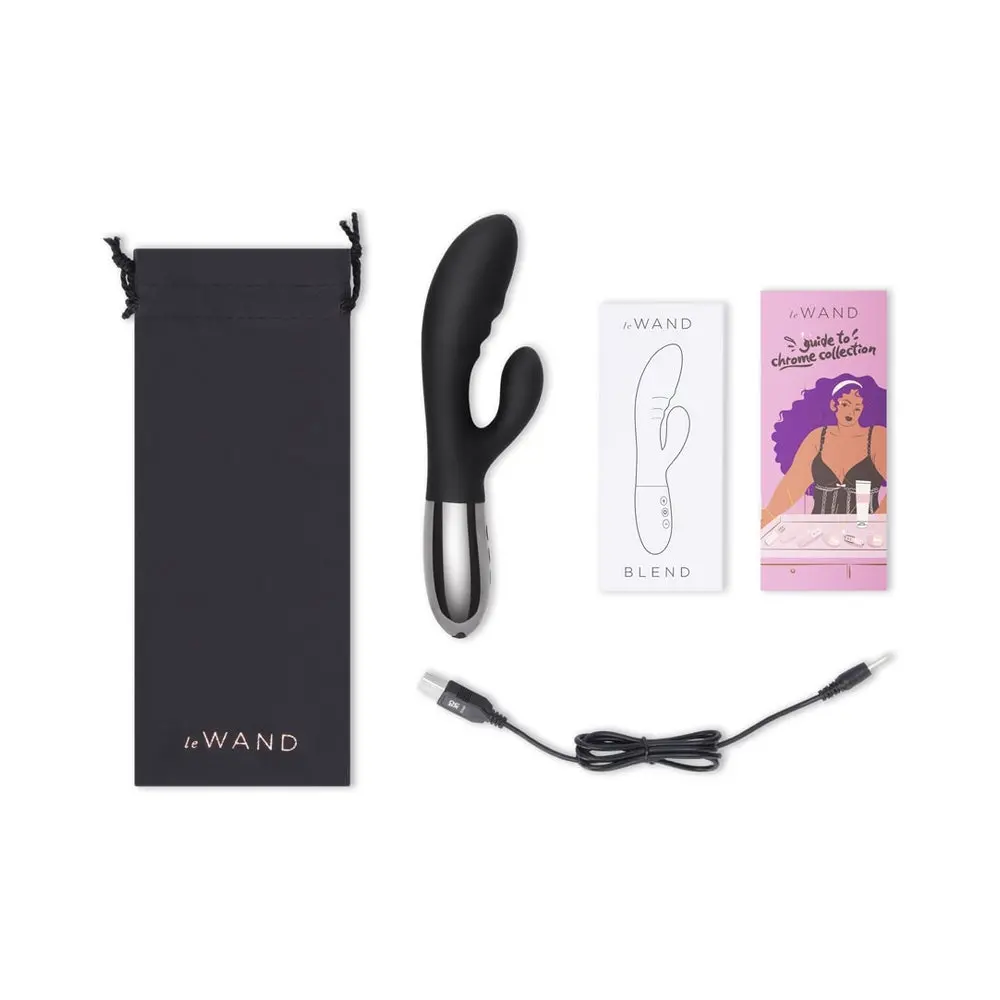 Le Wand Blend Rechargeable Double-Motor Silicone Rabbit Vibrator Black 1
