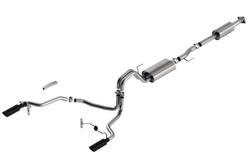 Borla F-150 2021 2.7L/3.5L 4Dr Cc Sb Ec Stb Lar/Kingr/Plnm/Ltd 3/2.25 Sre Cb Touring Blk Chr Tips 1