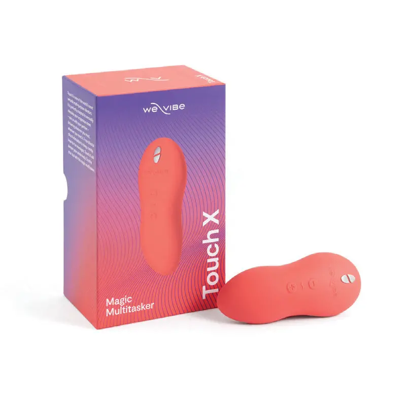 We-Vibe Touch X Rechargeable Silicone Lay-On Vibrator & Massager Crave Coral 1