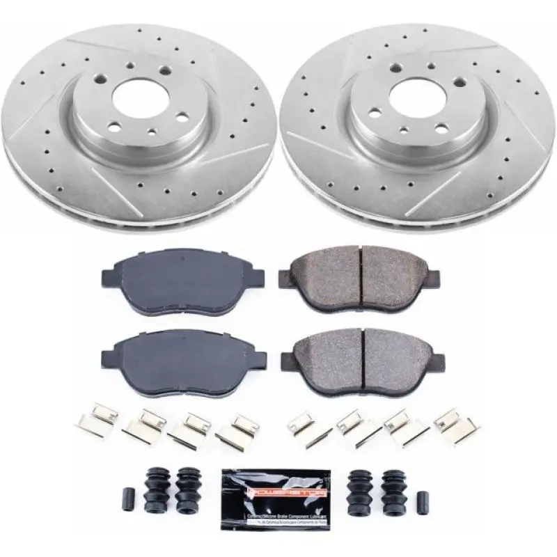 Power Stop 12-18 Fiat 500 Front Z23 Evolution Sport Brake Kit 1