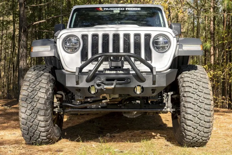 Rugged Ridge Hd Bumper Stubby Front 07-18 Jeep Wrangler Jk 18-20 Jeep Wrangler Jl 2020 Jt 2