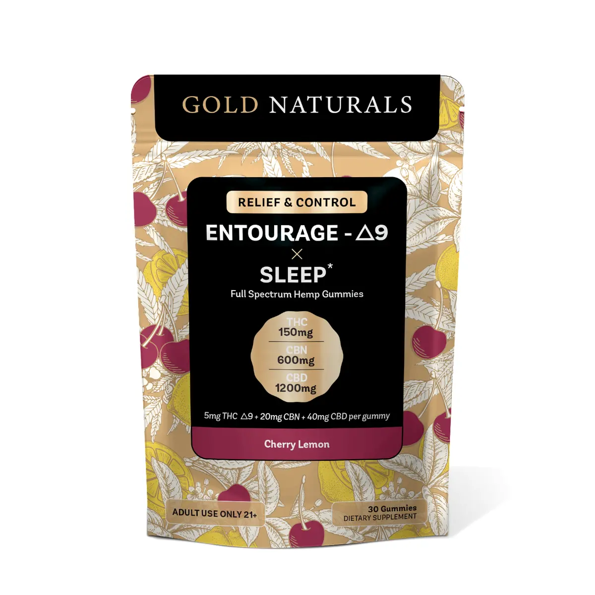 Gold Naturals 5 Mg Entourage Δ9 X Sleep Gummy 1