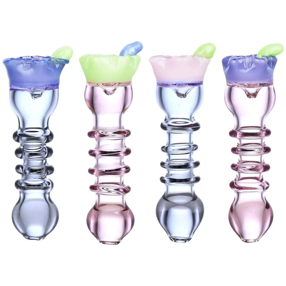 Wiggle Worm Fumed Chillum - 3.5" / Colors Vary 1