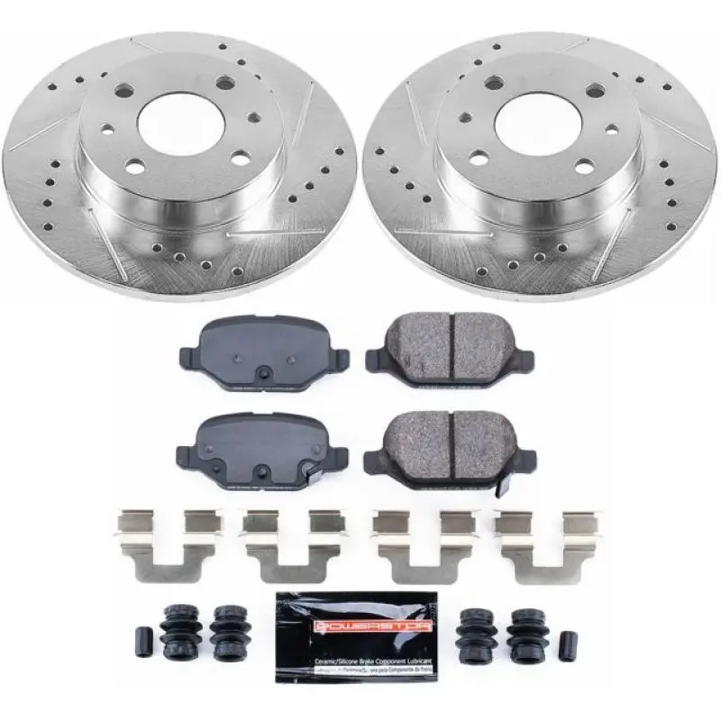 Power Stop 12-18 Fiat 500 Rear Z23 Evolution Sport Brake Kit 1