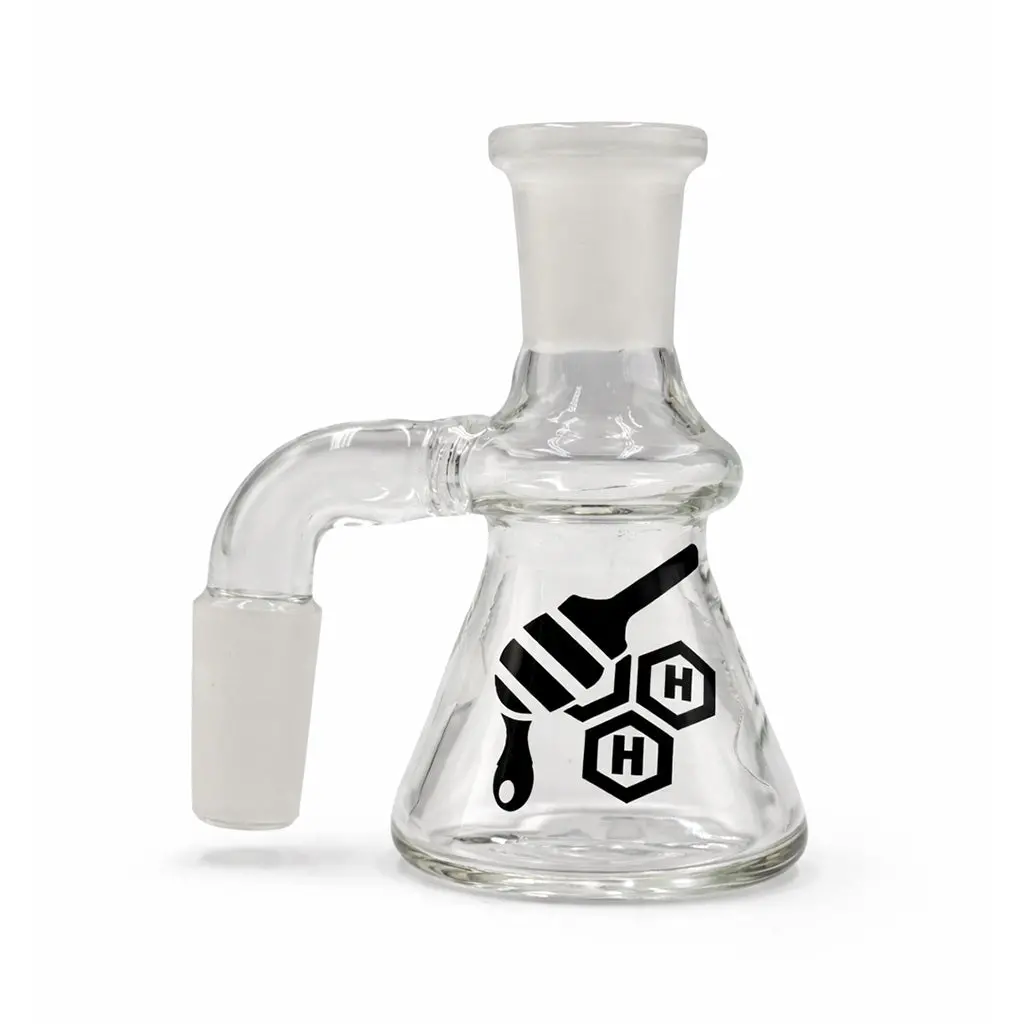 Honeybee Herb Beaker Base Glass Dry Ash Catcher 1