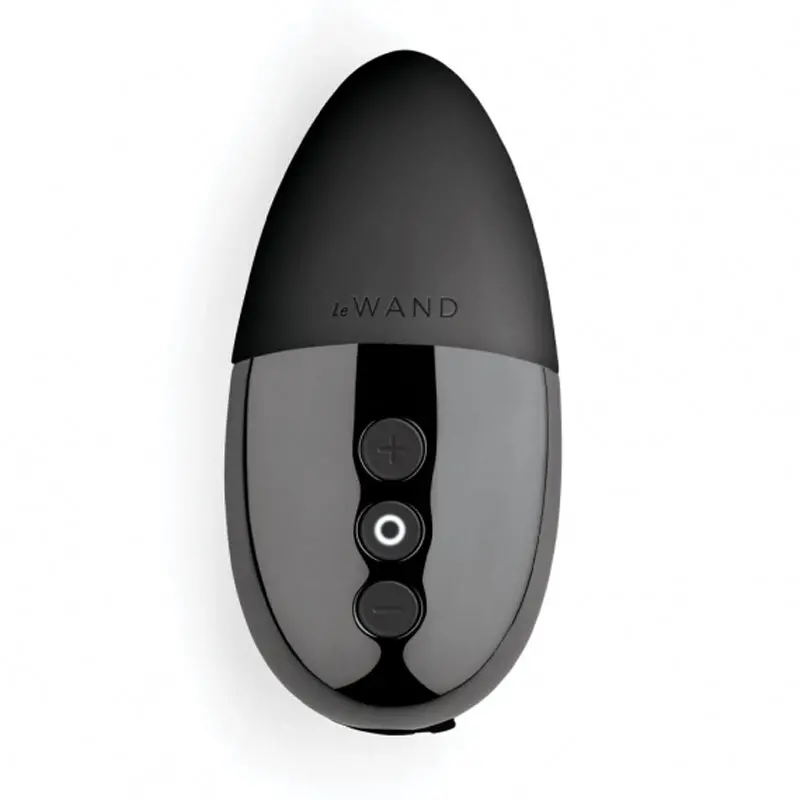 Le Wand Chrome Point Rechargeable Silicone Mini Vibrator Black 1
