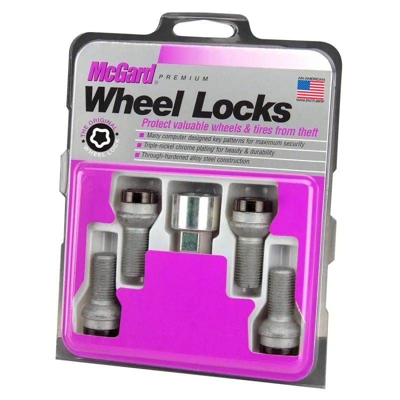 Mcgard Wheel Lock Bolt Set - 4Pk. (Radius Seat) M14x1.5 / 17Mm Hex / 26.7Mm Shank Length - Black 1