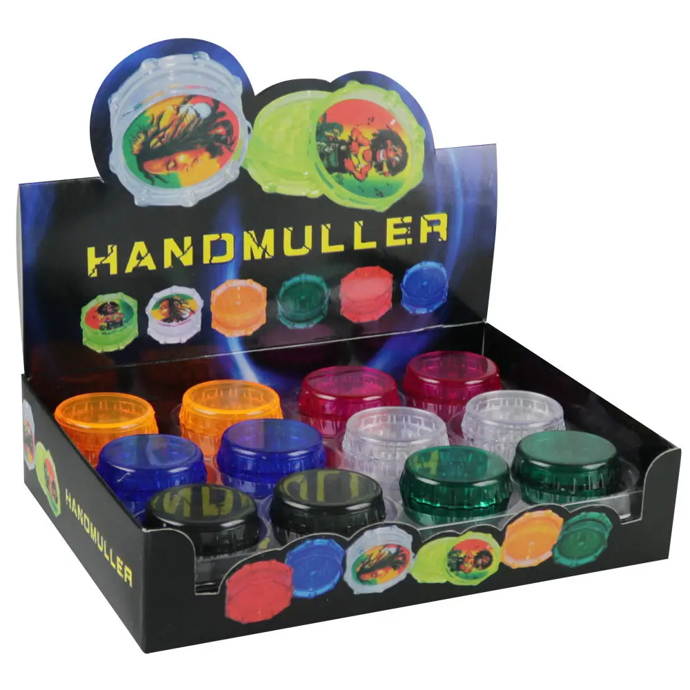 Acrylic Grinder - 2" / Assorted Colors - 2Pc 1