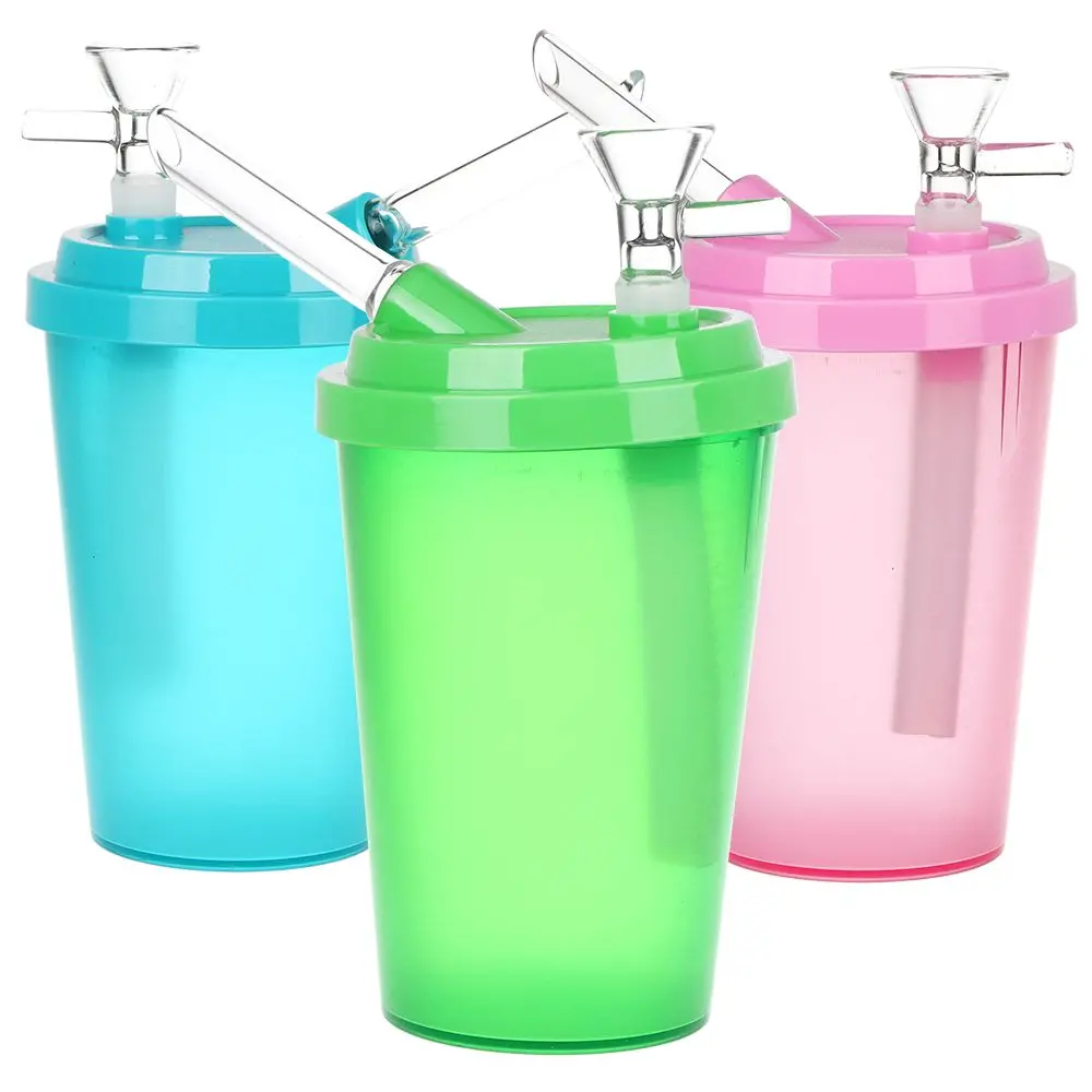 Secret Sip Coffee Cup Acrylic Bubbler - 7" / 14Mm F / Colors Vary 1