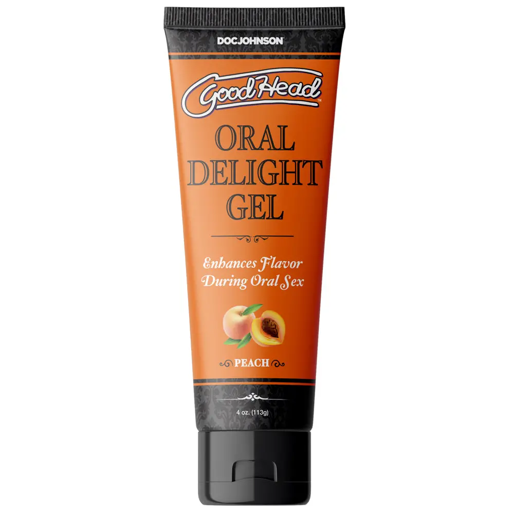 Goodhead Oral Delight Gel Peach 4 Oz. Bulk 1