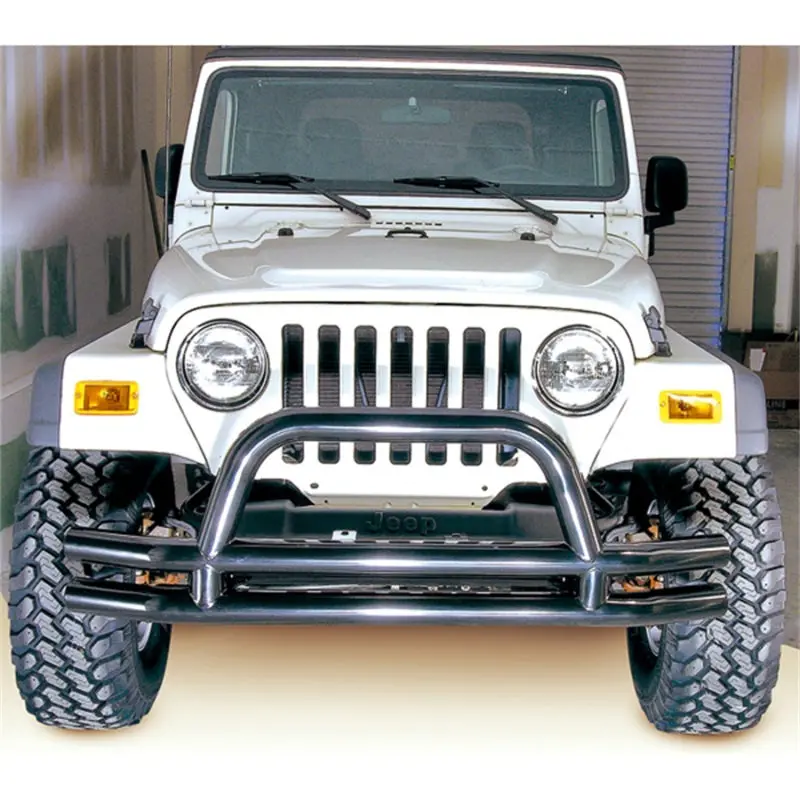 Rugged Ridge 3-In Dbl Tube Front Bumper W/ Hoop 76-06 Cj / Jeep Wrangler 1