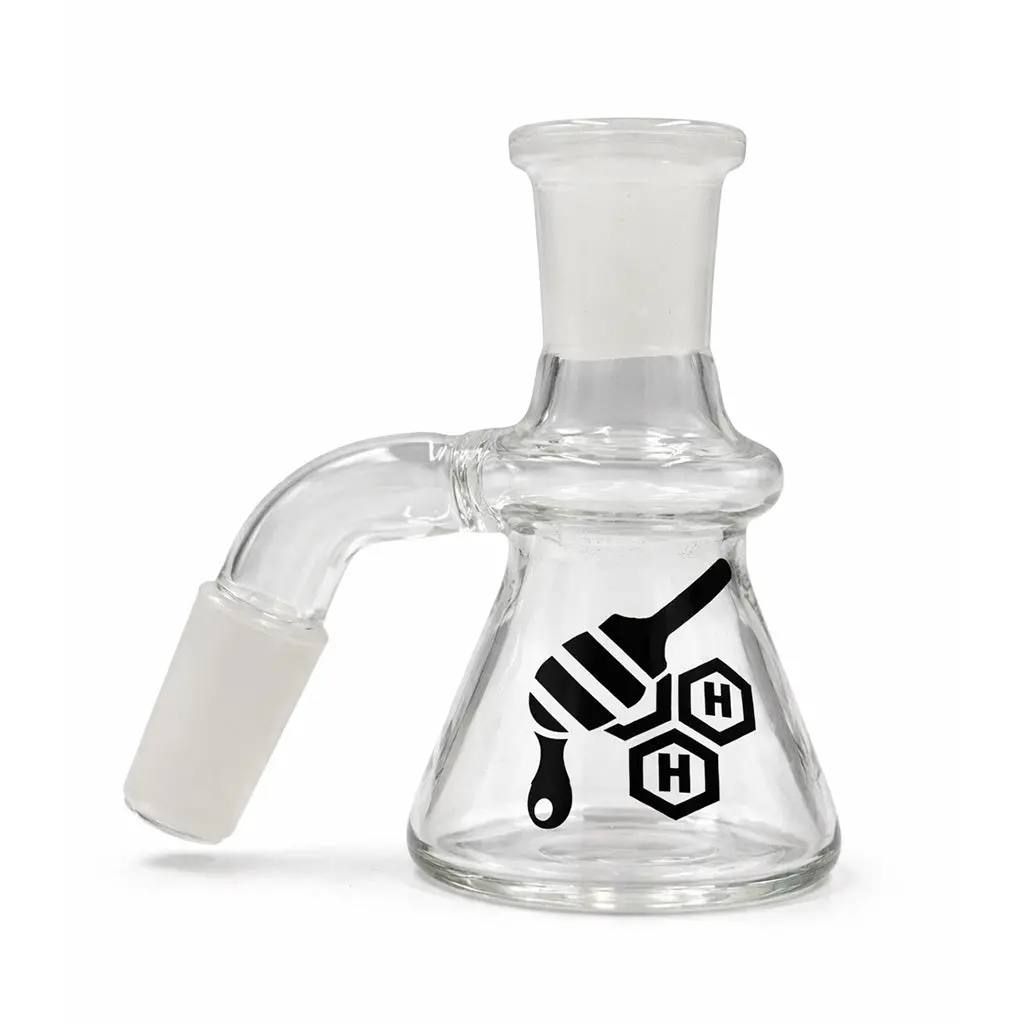 Honeybee Herb Beaker Base Glass Dry Ash Catcher 2