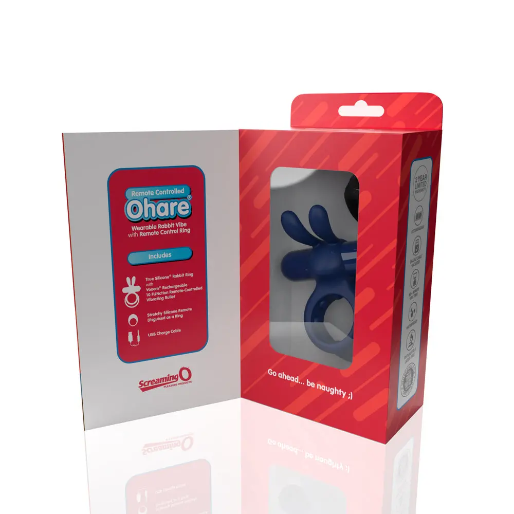 Screaming O Remote Controlled Ohare Vibrating Ring Blue 2