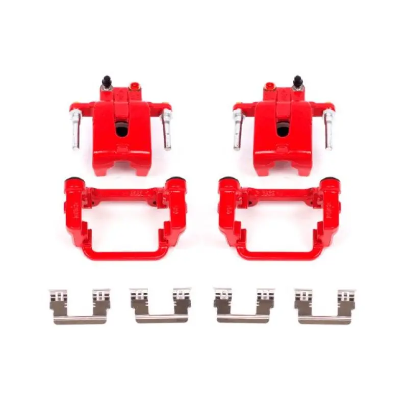 Power Stop 05-19 Chrysler 300 Rear Red Calipers W/Brackets - Pair 1