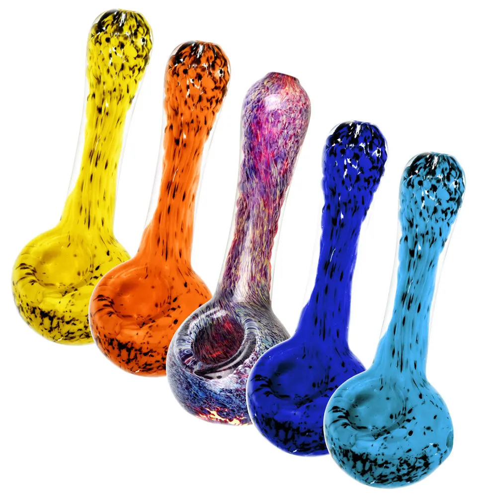 Pulsar Melting Color Fritted Spoon Pipe - 4.5" / Colors Vary 1