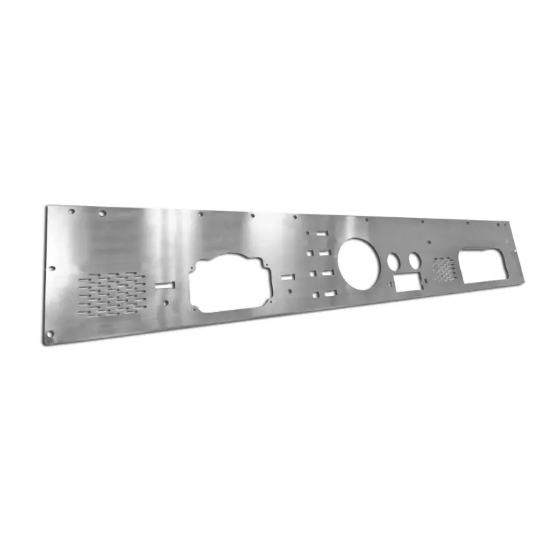 Rugged Ridge 76-86 Jeep Cj Stainless Steel Dash Panel W/ Gauge / Radio / Speaker Cut-Outs 1