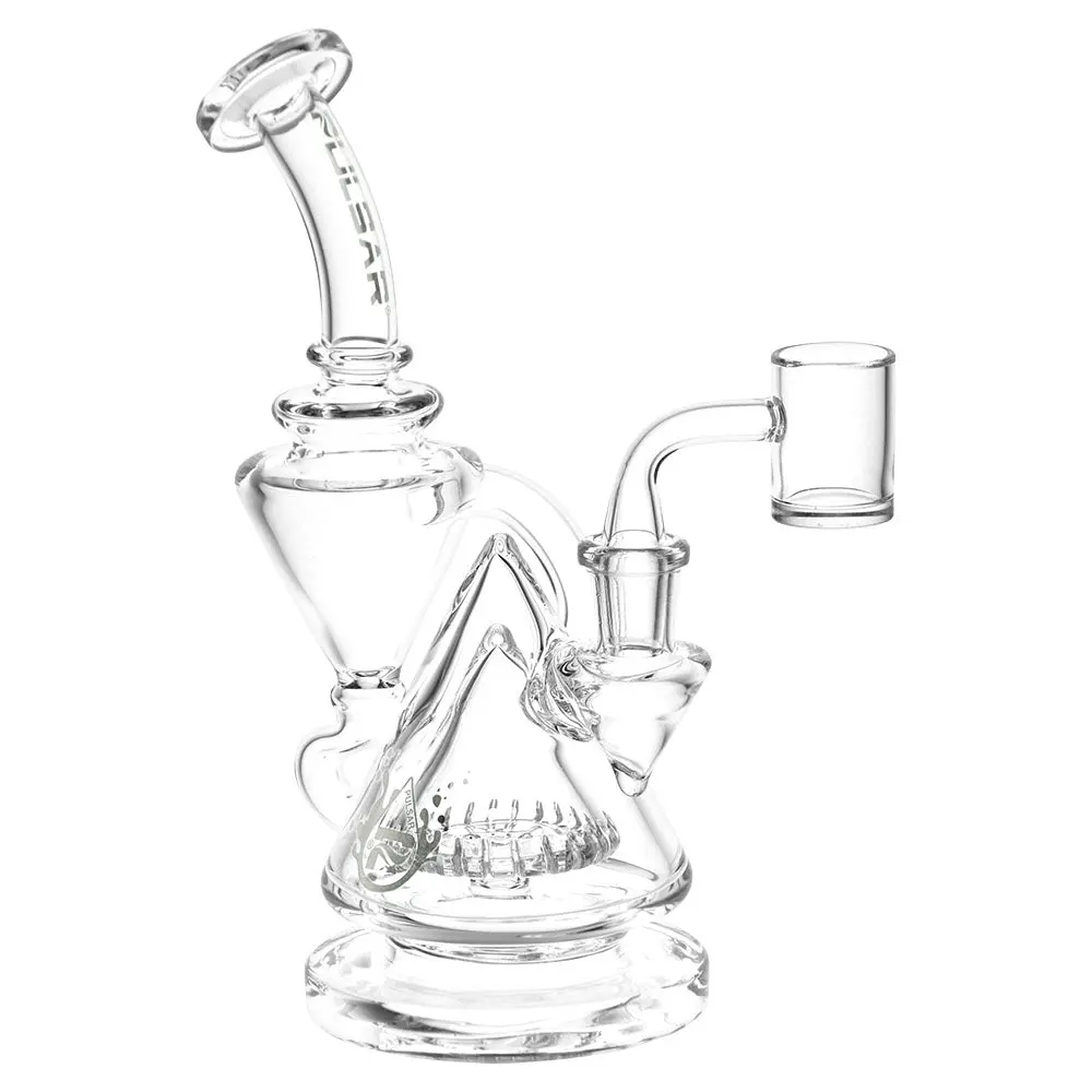 Pulsar Pyramid Baller Recycler Rig - 8" - 14Mm Female - Clear 1