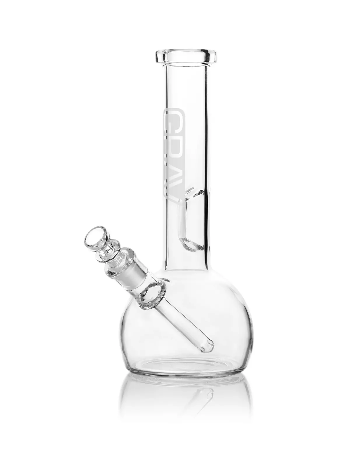 Grav® Small Clear Round Base Water Pipe 1