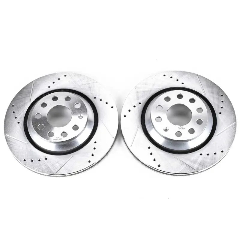 Power Stop 17-18 Audi Rs3 Rear Evolution Drilled & Slotted Rotors - Pair 1
