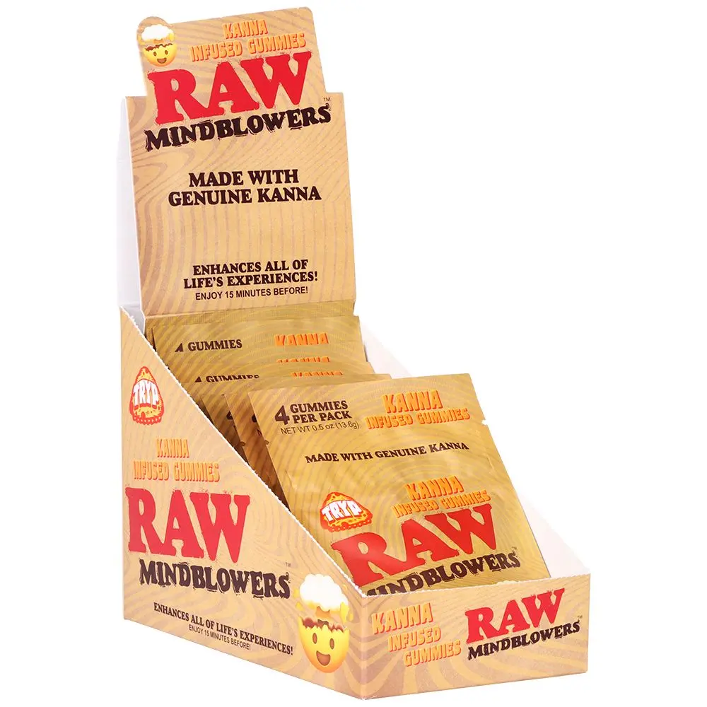 8Pk Display Raw Mindblower Kanna Infused Gummies - 4Pc 1
