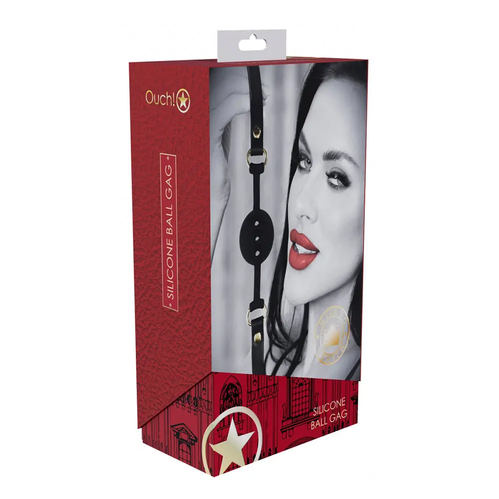 Ouch! International Milan Collection Silicone Ball Gag 1