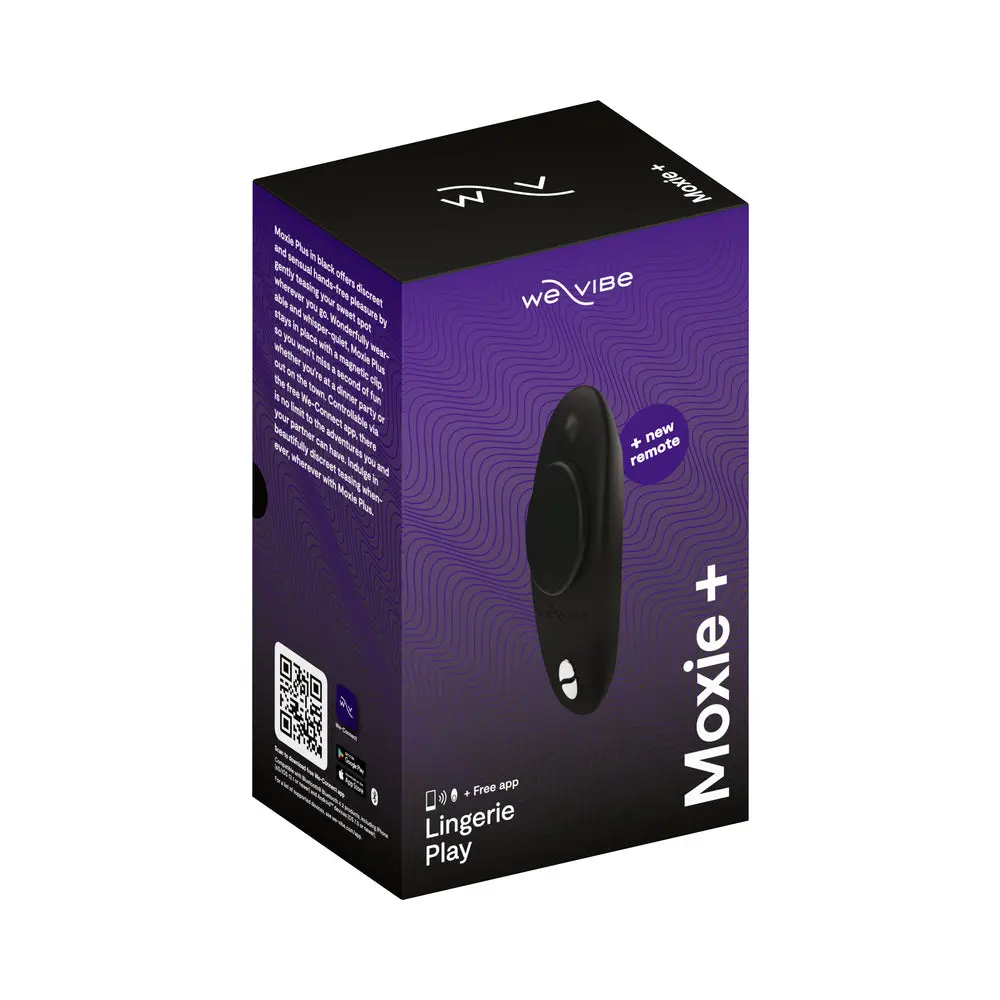 We-Vibe Moxie+ Wearable Clitoral Vibrator Satin Black 1
