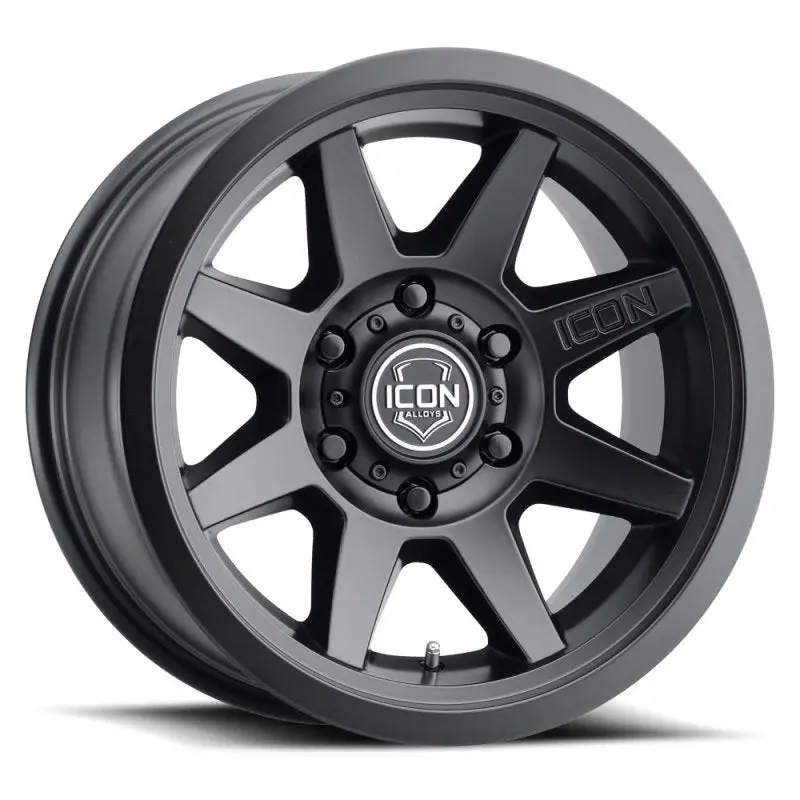 Icon Rebound 17X8.5 6X5.5 0Mm Offset 4.75In Bs 106.1Mm Bore Satin Black Wheel 1