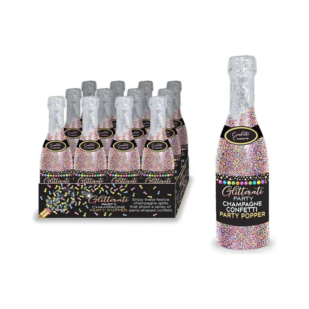 Glitterati Champagne Party Popper 12-Piece Display 1