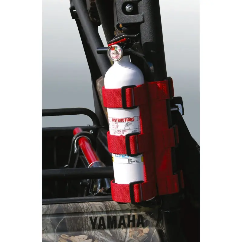 Rugged Ridge Fire Extinguisher Holder Red 1