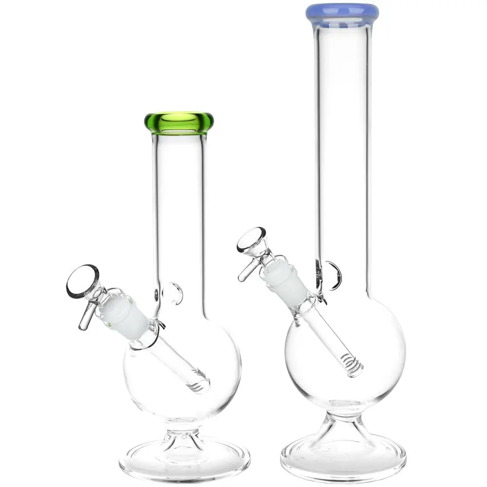 Spherical Splendor Round Bottom Water Pipe | 14Mm F |Colors Vary 1