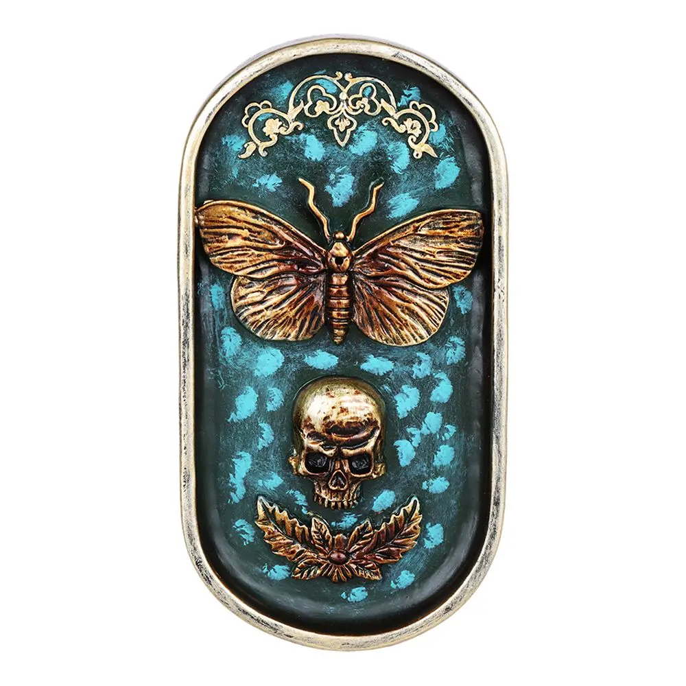 Death Moth Polyresin Incense Burner - 6.75"X3.6"" 1