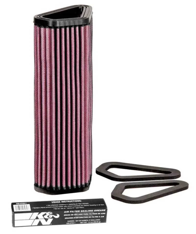 K&N 07-12 Ducati 1098/1098S/1098R/848 848/1198S/Streetfighter/848 Evo/Diavel Replacement Air Filter 1