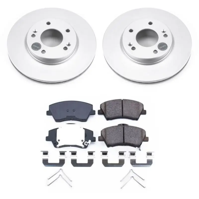 Power Stop 17-19 Hyundai Ioniq Front Z17 Evolution Geomet Coated Brake Kit 1